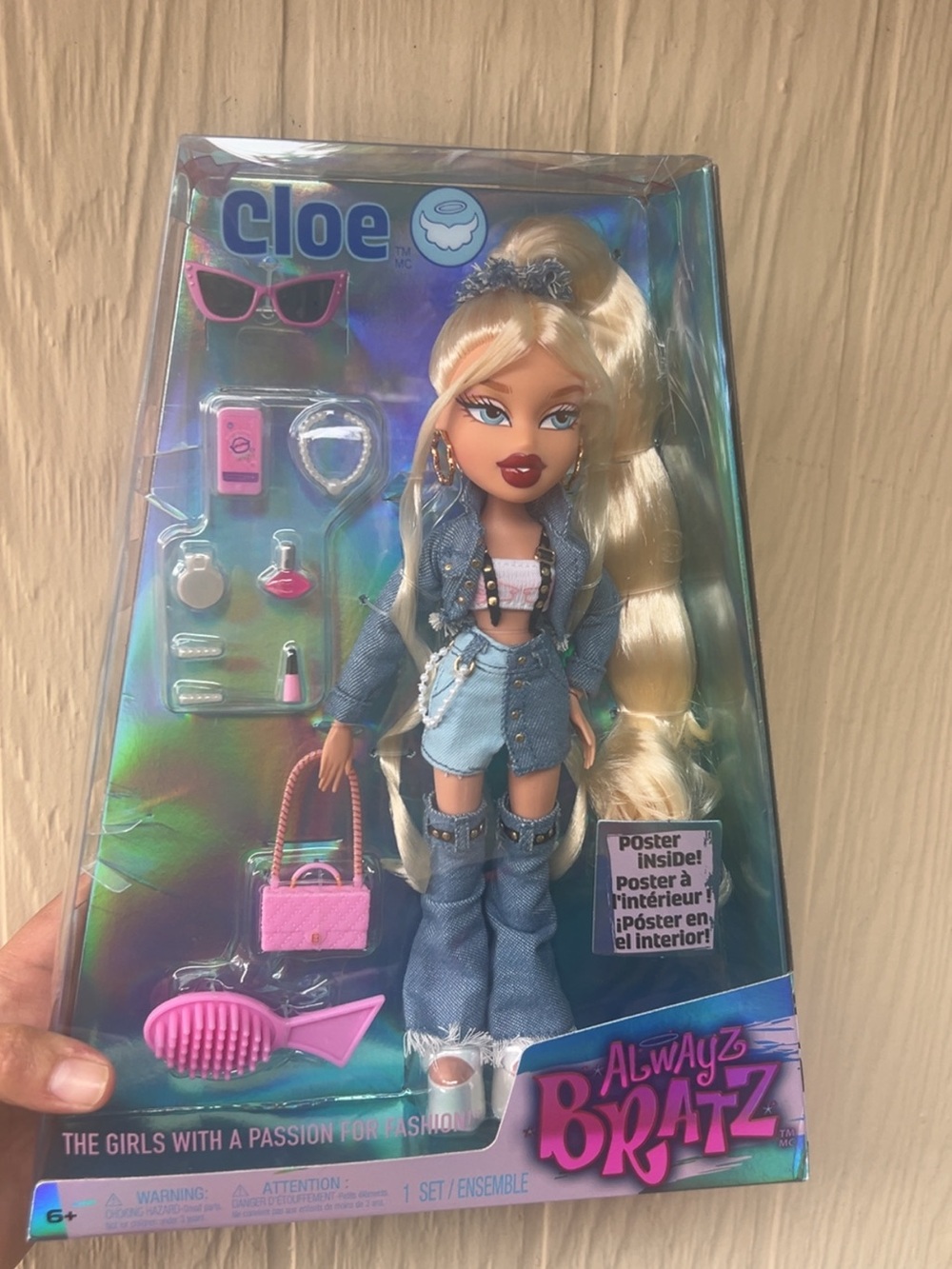 Cloe Blonde Fashion Doll - Denim Outfit with Pink Accessories